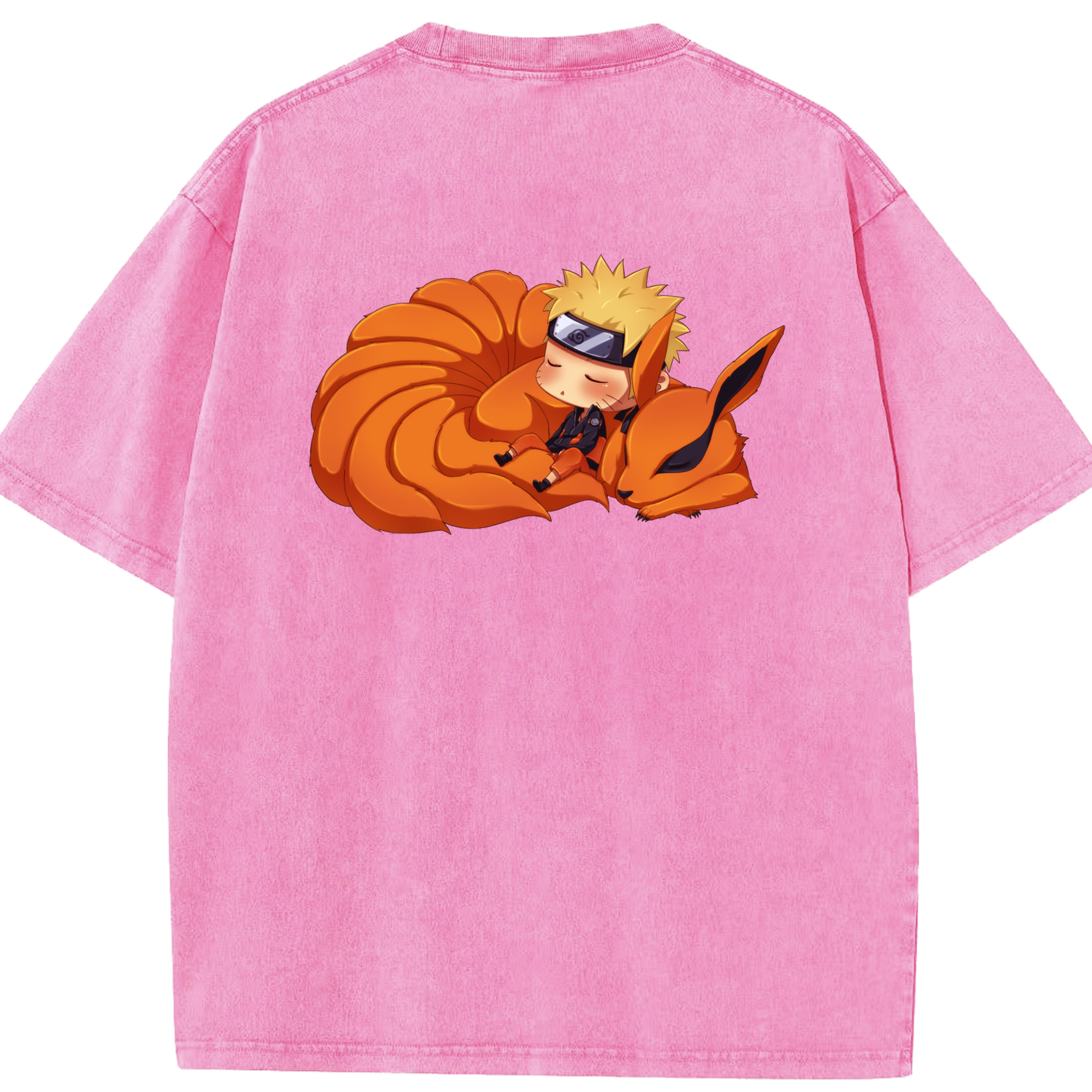 （画像用） NARUTO -ナルト- うずまき ナルト Uzumaki Naruto 綿100% ヴィンテージ風 半袖Tシャツ（背面プリント）